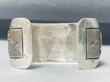 High Grade Royston Turquoise Vintage Native American Navajo Sterling Silver Bracelet-Nativo Arts