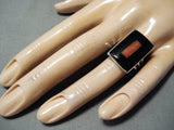 Fantastic Zuni Coral Sterling Silver Ring Native American-Nativo Arts