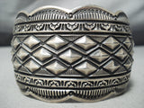 Very Important Vintage Native American Navajo Darryl Becenti (d.) Sterling Silver Bracelet-Nativo Arts