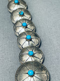 Baskets Of Turquoise Vintage Native American Navajo Sterling Silver Necklace-Nativo Arts