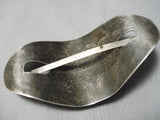 Native American One Of The Best Vintage Navajo Turquoise Sterling Silver Hair Barrette Clip Old-Nativo Arts