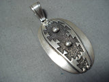 Tommy Singer Vintage Navajo Sterling Silver Pendant Native American Old-Nativo Arts