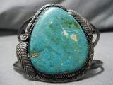 Huge!! Vintage Native American Navajo Royston Turquoise Sterling Silver Bracelet Old-Nativo Arts
