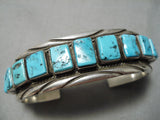 Important Vintage Native American Navajo Tommy Tso Turquoise Sterling Silver Bracelet Cuff-Nativo Arts