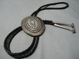 Important Vintage Native American Navajo Henry Morgan Sterling Silver Bolo Tie-Nativo Arts