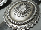 Old And Detailed!! Vintage Native American Navajo Repoussed Sterling Silver Concho Belt-Nativo Arts