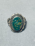 Gorgeous Vintage Native American Navajo Cerillos Turquoise Sterling Silver Ring-Nativo Arts