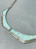 Important Vintage Native American Navajo Pete Sierra Opal Sterling Silver Necklace-Nativo Arts
