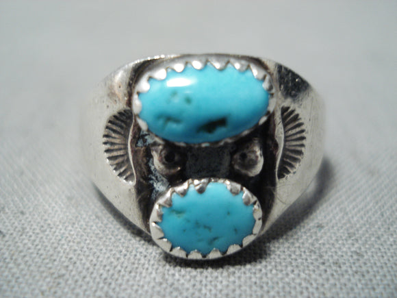 Dazzling Vintage Navajo Native American Sterling Silver Ring Old-Nativo Arts