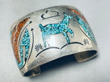 Thomas Singer Vintage Native American Navajo Turquoise Sterling Silver Bracelet-Nativo Arts