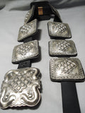 One Of Biggest Heaviest Native American Navajo Sterling Silver Concho Belt-Nativo Arts