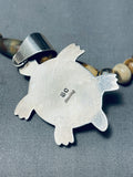 Very Rare Turtle Vintage Native American Navajo Sterling Silver Necklace-Nativo Arts