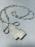 One Of The Most Unique Native American Zuni Contemporist Sterling Silver Necklace-Nativo Arts
