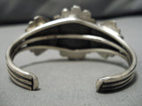 Striking Vintage Native American Navajo Bisbee Turquoise Martinez Sterling Silver Bracelet-Nativo Arts