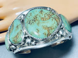 Monstrous Vintage Native American Navajo Royston Turquoise Sterloing Silver Bracelet-Nativo Arts