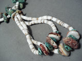 Native American Extraordinary Santo Domingo Turquoise Spiny Shell Jacla Necklace-Nativo Arts