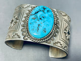 Glenn Irene Sandoval Vintage Native American Navajo Turquoise Sterling Silver Bracelet-Nativo Arts