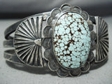 Museum Vintage Native American Navajo Early #8 Turquoise Sterling Silver Bracelet-Nativo Arts