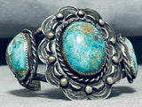 One Of The Best Vintage Native American Navajo Royston Turquoise Repoussed Bracelet-Nativo Arts