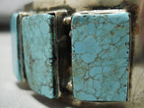 For Large Wrist Vintage Native American Navajo Turquoise Sterling Silver Bracelet Old-Nativo Arts