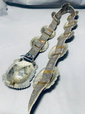 Authentic Hand Wrought Sterling Silver Vintage Native American Navajo Turquoise Concho Belt-Nativo Arts