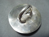 Gigantic Navajo Native American Sterling Silver Dome Ring-Nativo Arts