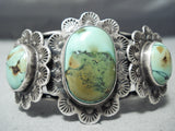 Shocking Vintage Native American Navajo Domed Royston Turquoise Sterling Silver Bracelet-Nativo Arts