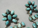 One Of Best Vintage Native American Navajo Turquoise Zuni Chandelier Sterling Silver Earrings-Nativo Arts