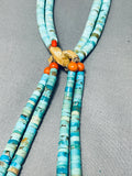 Native American Opulent Vintage Santo Domingo Turquoise Heishi Necklace Old-Nativo Arts