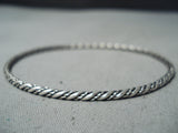 Impressive Vintage Navajo Sterling Silver Bangle Native American-Nativo Arts