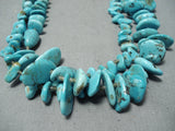 Magnificent Navajo Turquoise Sterling Silver Necklace Native American L-o-n-g-Nativo Arts