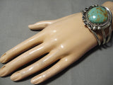 Huge Leslie Nez Vintage Native American Navajo Royston Turquoise Sterling Silver Bracelet-Nativo Arts