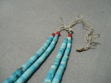Rare Earlier Vintage Native American Navajo Blue Gem Turquoise Jacla Pendant Old-Nativo Arts