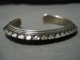 Astounding Vintage Native American Navajo Wil Secataro Sterling Silver Bracelet Cuff Old-Nativo Arts