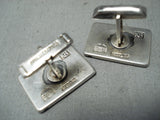 Very Important Vintage Native American Navajo Kenneth Begay Sterling Silver Cufflinks-Nativo Arts