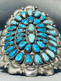 Important Vintage Native American Navajo Turquoise Sterling Silver Shell Bracelet-Nativo Arts