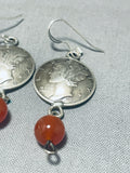 Exceptional Vintage Native American Navajo Mercury Dime Sterling Silver Earrings-Nativo Arts