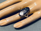 Completely Hand Inlaid Native American Navajo Monument Valley Sterling Silver Ring-Nativo Arts