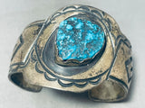 W Dodson Vintage Native American Navajo Turquoise Sterling Silver Bracelet-Nativo Arts