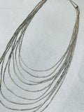Breathtaking Vintage Native American Navajo Sterling Silver Necklace-Nativo Arts