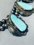 One Of The Best Signed Vintage Native American Navajo Turquoise Sterling Silver Necklace-Nativo Arts