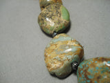 One Of Largest Vintage Native American Navajo Royston Turquoise Nugget Sterling Silver Necklace-Nativo Arts