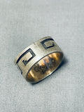 Magnificent Vintage Native American Navajo Sterling Silver Band Ring-Nativo Arts