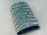 One Of The Best Ever Made Vintage Native American Zuni Turquoise Sterling Silver Bracelet-Nativo Arts