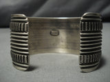 Amazing Vintage Navajo Sterling Silver Native American Bracelet Old Cuff-Nativo Arts