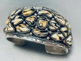 One Of The Best Ever Vintage Native American Navajo Desert Jasper Sterling Silver Bracelet-Nativo Arts