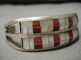 Striking Vintage Zuni Native American Navajo Gregory Thorn Sterling Silver Bracelet Old-Nativo Arts