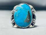 Incredible San Felipe Kingman Turquoise Sterling Silver Ring-Nativo Arts