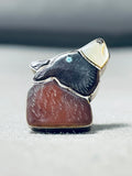 Native American The Coolest Vintage Navajo Brownbear Sterling Silver Tie Tack Old-Nativo Arts