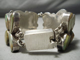 One Of The Best Vintage Native American Navajo Royston Turquoise Sterling Silver Link Bracelet-Nativo Arts